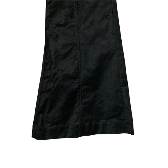 Free People Black Velvet Flare Pants size US 2 Walk With You - Picture 2 of 6